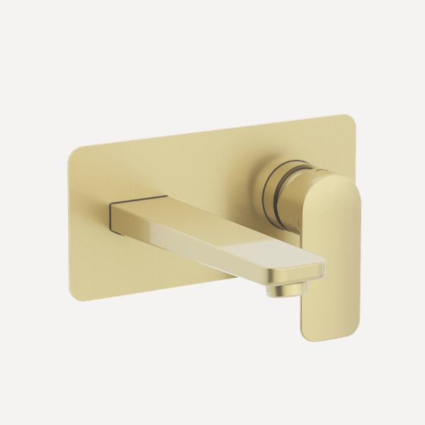 Suburb Wall Mounted Basin Mixer Tap Brushed Brass