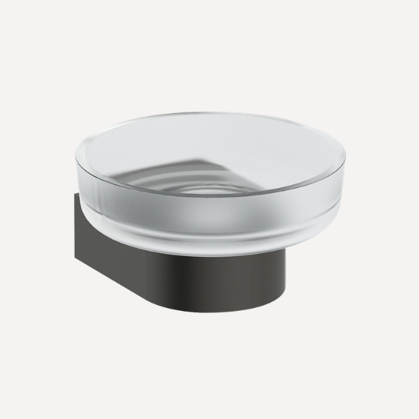 Round Soap Dish Matt Black