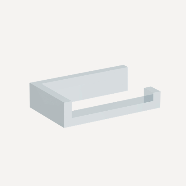 Square Toilet Roll Holder Chrome