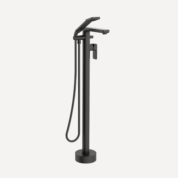 Flite Floor Standing Bath Shower Mixer Tap Matt Black