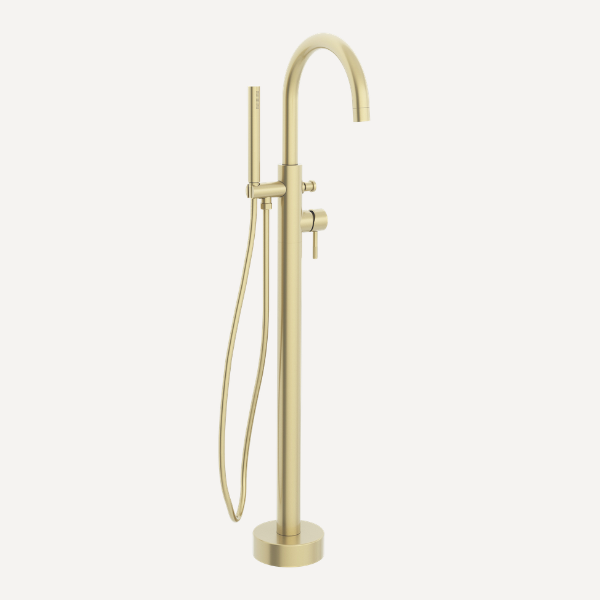 Ravine Floor Standing Bath Shower Mixer Tap Brushed Brass