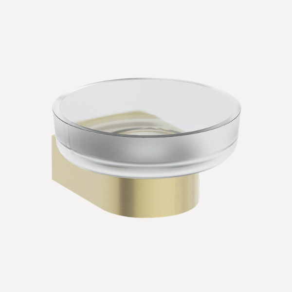 Round Soap Dish Brushed Brass