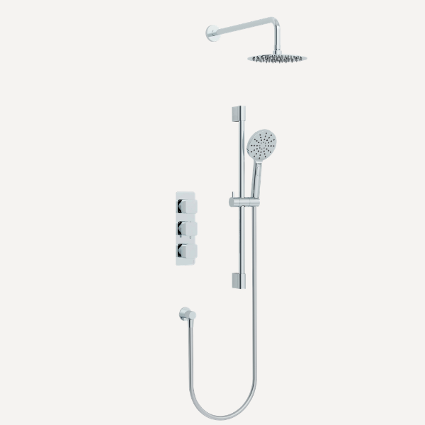 Quadro  Concealed Thermostatic Shower Set Chrome