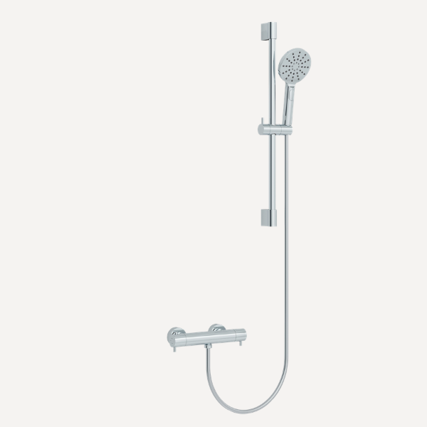 Ravine Exposed Thermostatic Bar Valve Shower Set Chrome