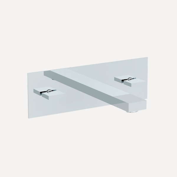 Bloque Three Hole Basin Mixer Tap Chrome