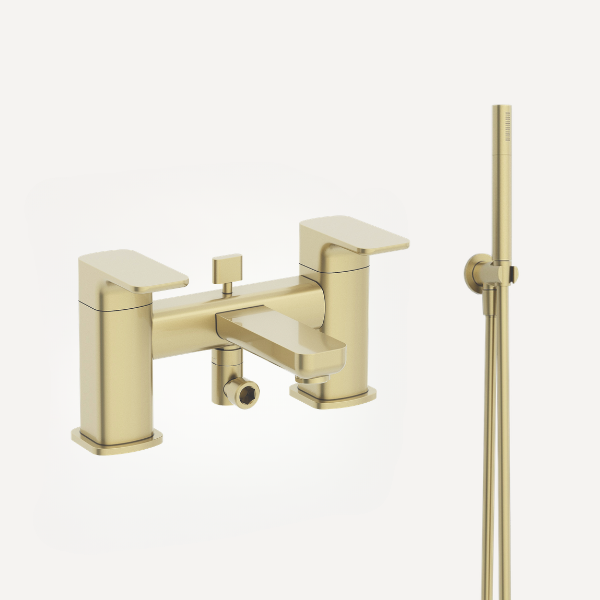 Flite Bath Shower Mixer Tap Brushed Brass