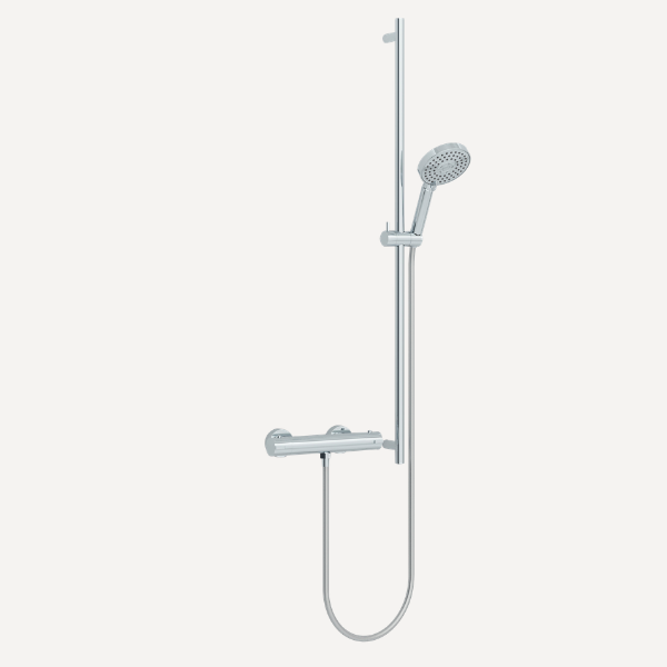 Arco Exposed Thermostatic Bar Valve Shower Set Chrome