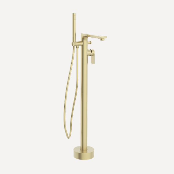 Suburb Floor Standing Bath Shower Mixer Tap Brushed Brass