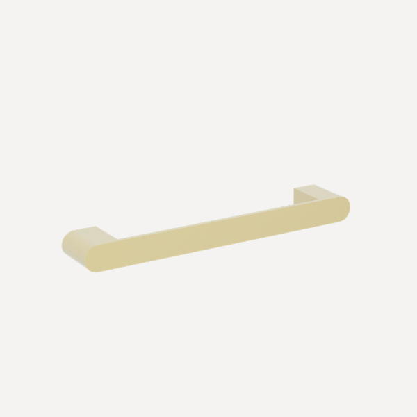 Round 340mm Towel Rail Brushed Brass