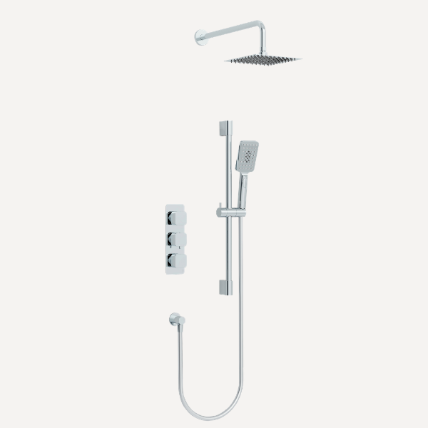 Quadro  Concealed Thermostatic Shower Set Chrome