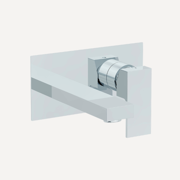 Bloque Wall Mounted Basin Mixer Tap Chrome