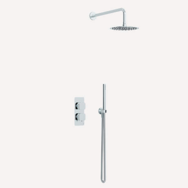 Quadro  Concealed Thermostatic Shower Set Chrome
