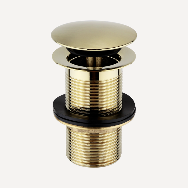 Unslotted Basin Clicker Waste Brushed Brass