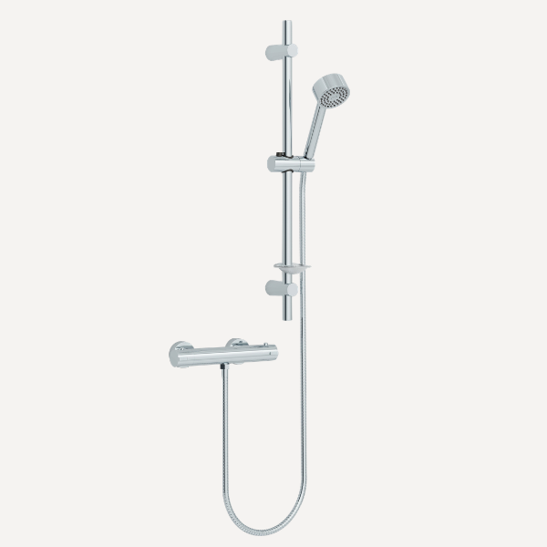 Arco Exposed Thermostatic Bar Valve Shower Set Chrome