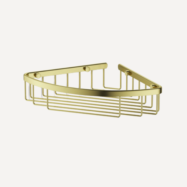 205mm Corner Rack Brushed Brass
