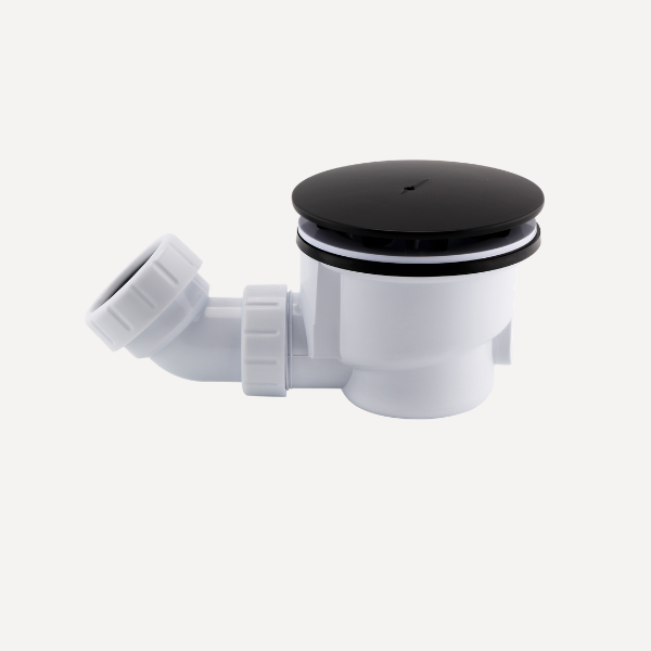90mm Fast Flow Shower Waste Matt Black