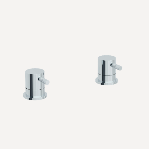 Ravine Bath Deck Mounted Hot and Cold Valves Chrome