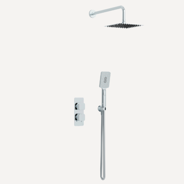 Quadro  Concealed Thermostatic Shower Set Chrome