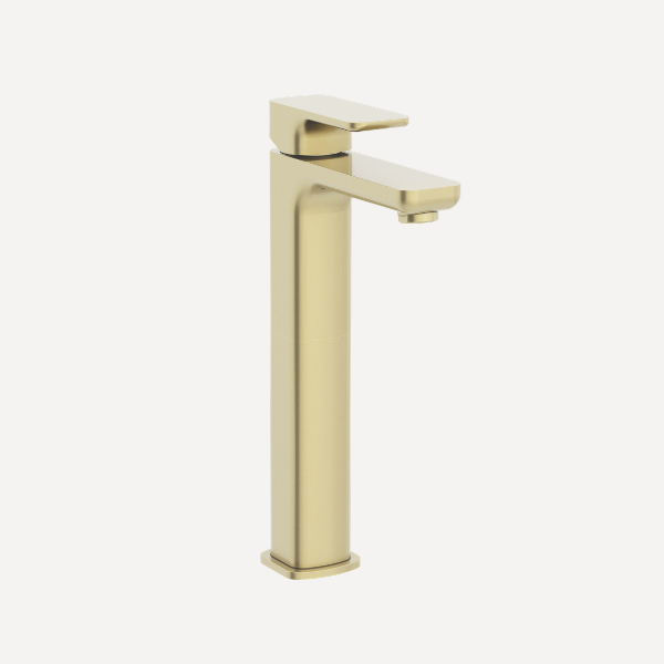 Flite Tall Basin Mixer Tap Brushed Brass