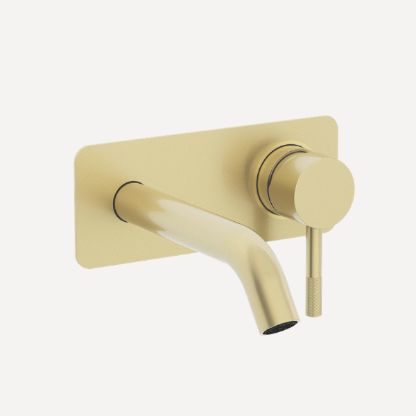 Ravine Wall Mounted Basin Mixer Tap Brushed Brass