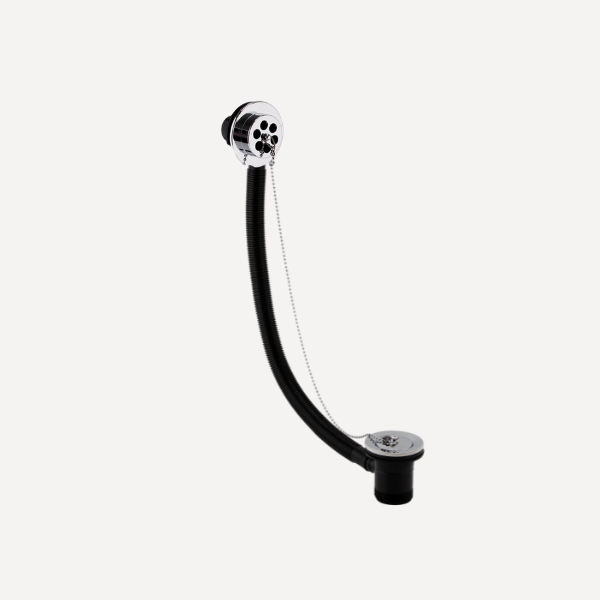 Standard Bath Waste with Brass Plug and Chain Chrome