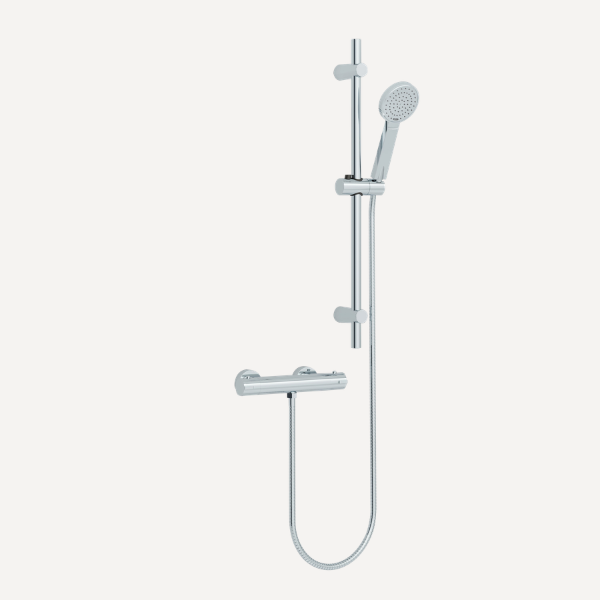 Arco Exposed Thermostatic Bar Valve Shower Set Chrome