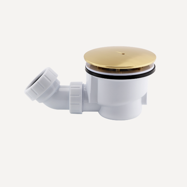 90mm Fast Flow Shower Waste Brushed Brass